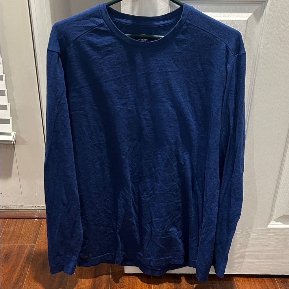 Athletic Works Men's Navy Long Sleeve Tee